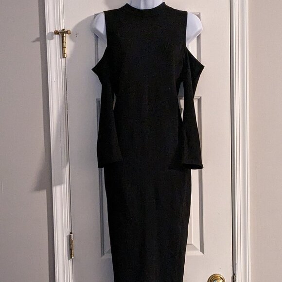 Felicity &CoCo Kenley Cold Shoulder Midi Bodycon dress - size Large - Picture 4 of 6